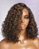 Casual Blonde Highlights Curly Minimalist HD Lace Glueless C Part Short Wig 100% Human Hair Casual Blonde Highlights Curly Minimalist HD Lace Glueless C Part Short Wig 100% Human Hair
