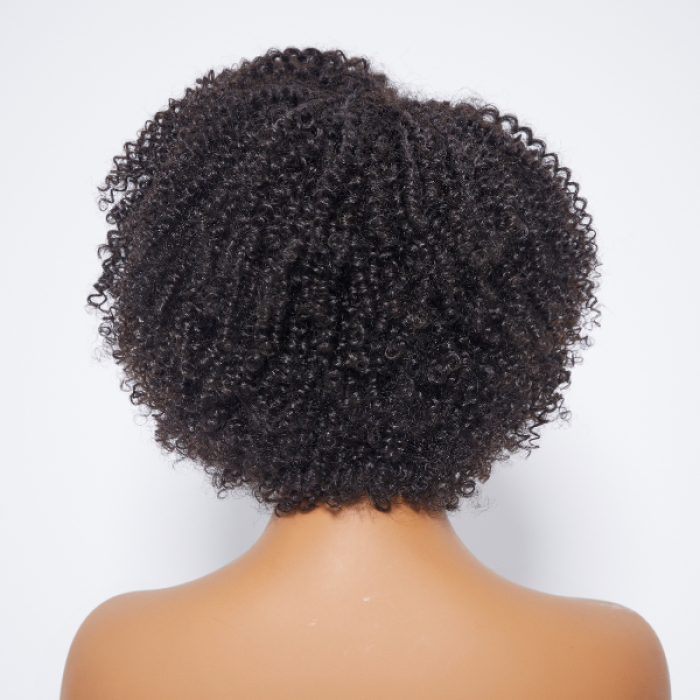 4C Edges Kinky Edges Jerry Curly 5x5 Closure Lace Glueless Side Part Short Wig 100% Human Hair 4C Edges Kinky Edges Jerry Curly 5x5 Closure Lace Glueless Side Part Short Wig 100% Human Hair