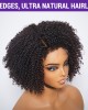4C Edges Kinky Edges Jerry Curly 5x5 Closure Lace Glueless Side Part Short Wig 100% Human Hair 4C Edges Kinky Edges Jerry Curly 5x5 Closure Lace Glueless Side Part Short Wig 100% Human Hair