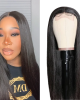Effortless Straight 4x4 Closure Lace Glueless Mid Part Long Wig 100% Human Hair Effortless Straight 4x4 Closure Lace Glueless Mid Part Long Wig 100% Human Hair