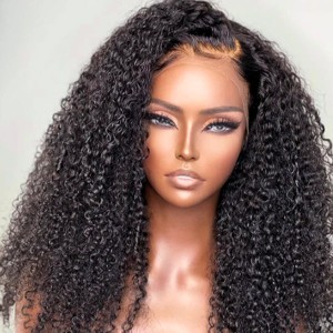 Afro Curly Free Parting Undetectable Invisible 13x4 Lace Frontal Wig  Real HD Lace Afro Curly Free Parting Undetectable Invisible 13x4 Lace Frontal Wig  Real HD Lace