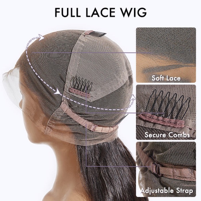 Full Lace Cap Classy Natural Black Body Wave Free Parting Long Wig 100% Human Hair Full Lace Cap Classy Natural Black Body Wave Free Parting Long Wig 100% Human Hair