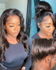 Full Lace Cap Classy Natural Black Body Wave Free Parting Long Wig 100% Human Hair Full Lace Cap Classy Natural Black Body Wave Free Parting Long Wig 100% Human Hair