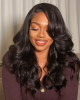 Limited Design Layered Body Wave With Bangs 5x5 Closure Lace Glueless C Part Long Wig 100% Human Hair Limited Design Layered Body Wave With Bangs 5x5 Closure Lace Glueless C Part Long Wig 100% Human Hair