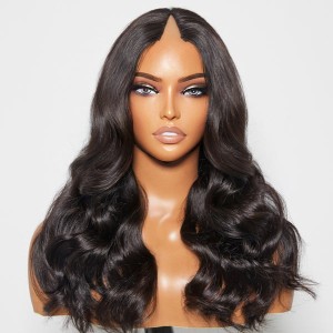Beginner Friendly Glueless Loose Body Wave V Part Wig 100% Human Hair Beginner Friendly Glueless Loose Body Wave V Part Wig 100% Human Hair