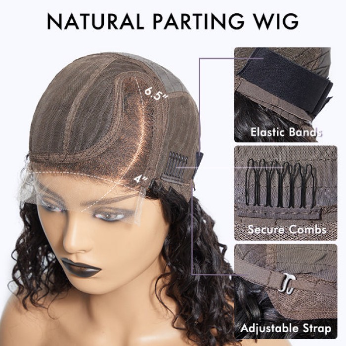 Asymmetric Bob Minimalist HD Lace Glueless C Part Short Wig 100% Human Hair Asymmetric Bob Minimalist HD Lace Glueless C Part Short Wig 100% Human Hair