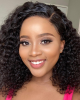Natural Black Deep Wave Minimalist HD Lace C Part Long Wig 100% Human Hair Natural Black Deep Wave Minimalist HD Lace C Part Long Wig 100% Human Hair