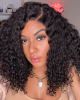 Natural Black Deep Wave Minimalist HD Lace C Part Long Wig 100% Human Hair Natural Black Deep Wave Minimalist HD Lace C Part Long Wig 100% Human Hair