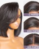 Beginner Friendly Straight Bob 5×5 Lace Glueless Left C Part Short 100% Human Hair Wig With Bangs Beginner Friendly Straight Bob 5×5 Lace Glueless Left C Part Short 100% Human Hair Wig With Bangs