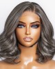 Salt & Pepper Loose Wave Beginner Friendly Glueless 4x4 Closure Lace Wig 100% Human Hair Salt & Pepper Loose Wave Beginner Friendly Glueless 4x4 Closure Lace Wig 100% Human Hair