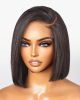 Asymmetric Bob Minimalist HD Lace Glueless C Part Short Wig 100% Human Hair Asymmetric Bob Minimalist HD Lace Glueless C Part Short Wig 100% Human Hair