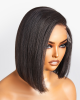 Asymmetric Bob Minimalist HD Lace Glueless C Part Short Wig 100% Human Hair Asymmetric Bob Minimalist HD Lace Glueless C Part Short Wig 100% Human Hair