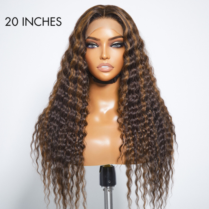 Boho-Chic Flowy Bohemian Curly 5×5 Closure Lace Glueless Mid Part Long Wig 100% Human Hair Boho-Chic Flowy Bohemian Curly 5×5 Closure Lace Glueless Mid Part Long Wig 100% Human Hair