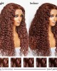 Casual Reddish Brown Curly 5x5 Closure Lace Glueless Mid Part Long Wig 100% Human Hair Casual Reddish Brown Curly 5x5 Closure Lace Glueless Mid Part Long Wig 100% Human Hair