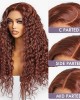 Casual Reddish Brown Curly 5x5 Closure Lace Glueless Mid Part Long Wig 100% Human Hair Casual Reddish Brown Curly 5x5 Closure Lace Glueless Mid Part Long Wig 100% Human Hair