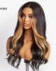 Blonde Highlight Big Loose Wave 5x5 Closure HD Lace Glueless Mid Part Wig 100% Human Hair Blonde Highlight Big Loose Wave 5x5 Closure HD Lace Glueless Mid Part Wig 100% Human Hair