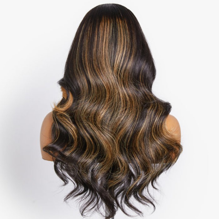 Blonde Highlight Big Loose Wave 5x5 Closure HD Lace Glueless Mid Part Wig 100% Human Hair Blonde Highlight Big Loose Wave 5x5 Closure HD Lace Glueless Mid Part Wig 100% Human Hair