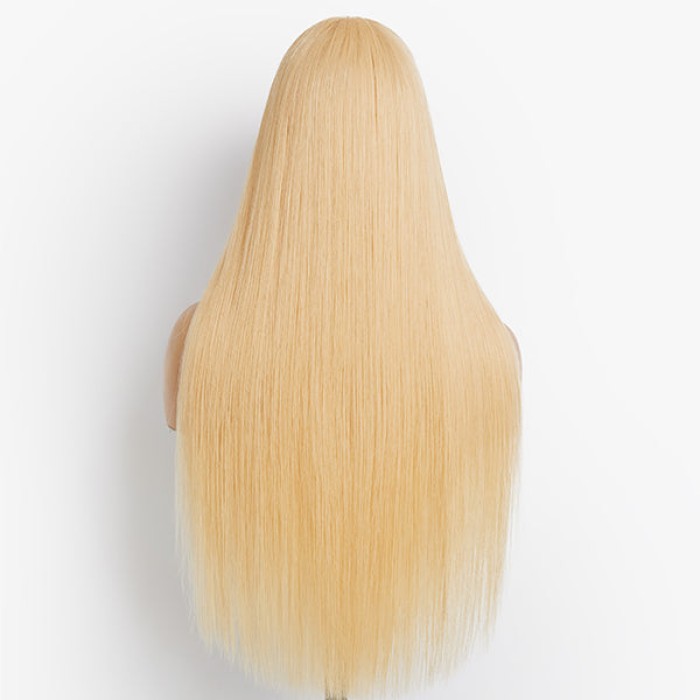 Easily Redyed 613 Silky Straight 5x5 Closure HD Lace Glueless Mid Part Long Wig 100% Human Hair Easily Redyed 613 Silky Straight 5x5 Closure HD Lace Glueless Mid Part Long Wig 100% Human Hair