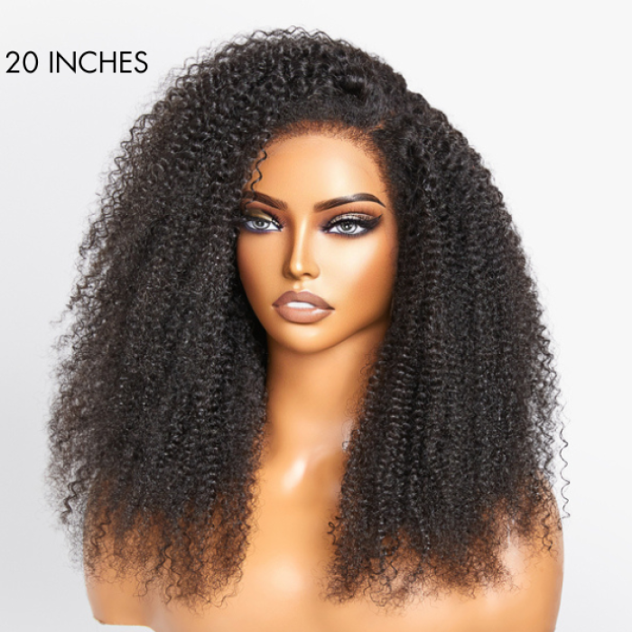 4C Edges Realistic Kinky Edges Afro Curly 13x4 Frontal HD Lace Free Part Long Wig 100% Human Hair 4C Edges Realistic Kinky Edges Afro Curly 13x4 Frontal HD Lace Free Part Long Wig 100% Human Hair