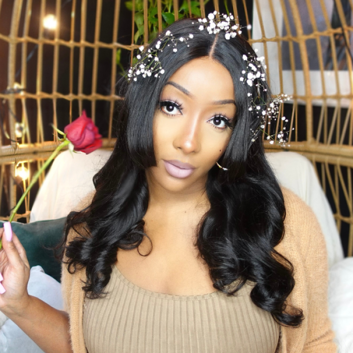 Natural Black Loose Wave Minimalist HD Lace Glueless Long Wig With Bangs 100% Human Hair Natural Black Loose Wave Minimalist HD Lace Glueless Long Wig With Bangs 100% Human Hair