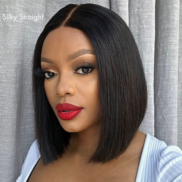 Put On & Go Straight Bob Minimalist HD Lace Glueless Mid Part Short Wig 100% Human Hair Put On & Go Straight Bob Minimalist HD Lace Glueless Mid Part Short Wig 100% Human Hair