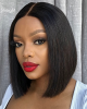 Put On & Go Straight Bob Minimalist HD Lace Glueless Mid Part Short Wig 100% Human Hair Put On & Go Straight Bob Minimalist HD Lace Glueless Mid Part Short Wig 100% Human Hair