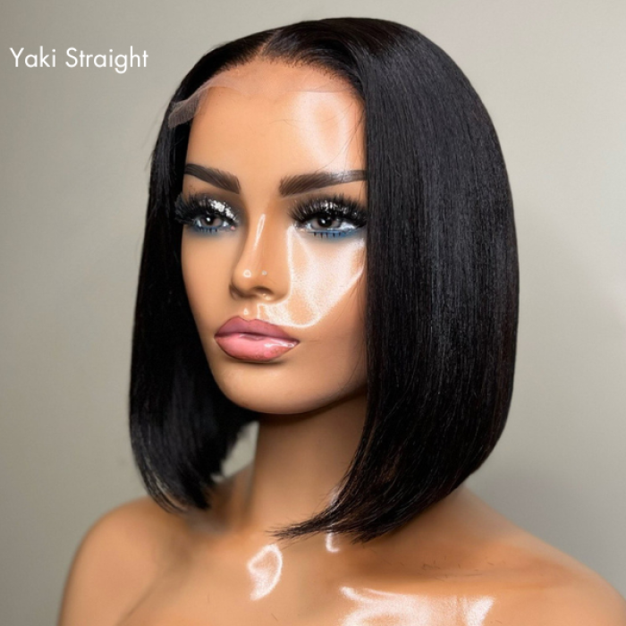 Put On & Go Straight Bob Minimalist HD Lace Glueless Mid Part Short Wig 100% Human Hair Put On & Go Straight Bob Minimalist HD Lace Glueless Mid Part Short Wig 100% Human Hair