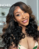 Brown Mix Black Natural Black C Part Glueless Loose Wave 5x5 Closure Wig With Bangs 100% Human Hair Brown Mix Black Natural Black C Part Glueless Loose Wave 5x5 Closure Wig With Bangs 100% Human Hair