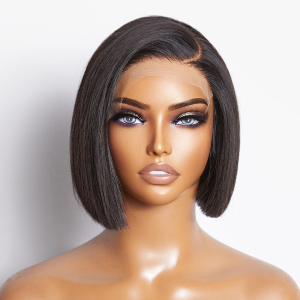 Put On & Go Blunt Cut Straight Bob Minimalist HD Lace Glueless C Part Wig Put On & Go Blunt Cut Straight Bob Minimalist HD Lace Glueless C Part Wig