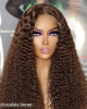 Chocolate Brown Long Curly Glueless 5x5 Closure Long Wig 100% Human Hair Chocolate Brown Long Curly Glueless 5x5 Closure Long Wig 100% Human Hair