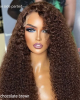 Chocolate Brown Long Curly Glueless 5x5 Closure Long Wig 100% Human Hair Chocolate Brown Long Curly Glueless 5x5 Closure Long Wig 100% Human Hair
