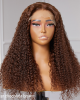 Chocolate Brown Long Curly Glueless 5x5 Closure Long Wig 100% Human Hair Chocolate Brown Long Curly Glueless 5x5 Closure Long Wig 100% Human Hair
