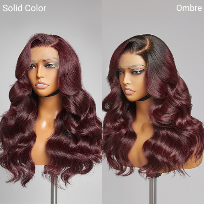 Chic Dark Burgundy 99J Body Wave 5x5 Closure Lace Glueless Wig 100% Human Hair Chic Dark Burgundy 99J Body Wave 5x5 Closure Lace Glueless Wig 100% Human Hair