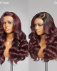 Chic Dark Burgundy 99J Body Wave 5x5 Closure Lace Glueless Wig 100% Human Hair Chic Dark Burgundy 99J Body Wave 5x5 Closure Lace Glueless Wig 100% Human Hair