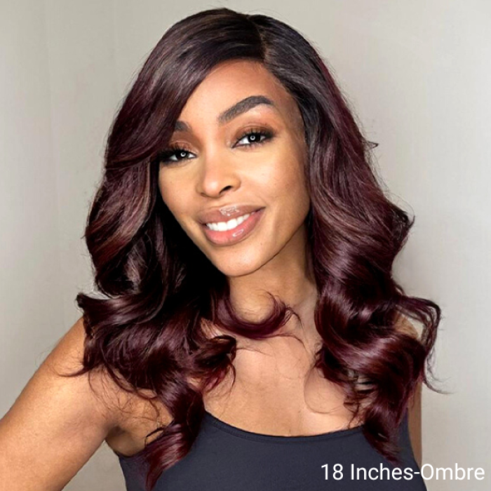 Chic Dark Burgundy 99J Body Wave 5x5 Closure Lace Glueless Wig 100% Human Hair Chic Dark Burgundy 99J Body Wave 5x5 Closure Lace Glueless Wig 100% Human Hair