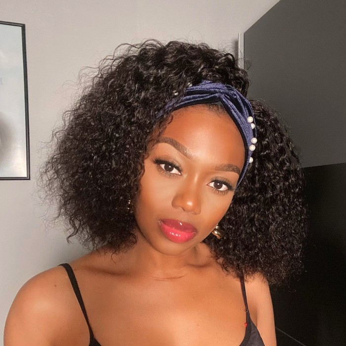 Summer Style Glueless Deep Wave Bob Headband Wig 100% Human Hair (Get Free Trendy Headbands) Summer Style Glueless Deep Wave Bob Headband Wig 100% Human Hair (Get Free Trendy Headbands)