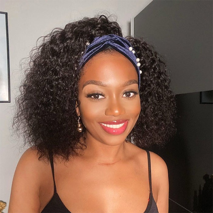 Summer Style Glueless Deep Wave Bob Headband Wig 100% Human Hair (Get Free Trendy Headbands) Summer Style Glueless Deep Wave Bob Headband Wig 100% Human Hair (Get Free Trendy Headbands)