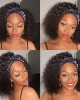 Summer Style Glueless Deep Wave Bob Headband Wig 100% Human Hair (Get Free Trendy Headbands) Summer Style Glueless Deep Wave Bob Headband Wig 100% Human Hair (Get Free Trendy Headbands)