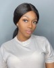 Glueless High Density Kinky Straight 4x4 Closure Lace Long Wig 100% Human Hair Glueless High Density Kinky Straight 4x4 Closure Lace Long Wig 100% Human Hair
