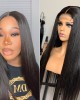 Effortless Straight 4x4 Closure Lace Glueless Mid Part Long Wig 100% Human Hair Effortless Straight 4x4 Closure Lace Glueless Mid Part Long Wig 100% Human Hair