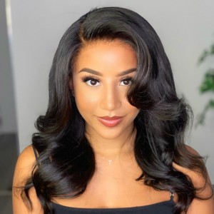 Natural Hairline Shoulder-length 13x4 Frontal Undetectable HD Lace Long Wig 100% Human Hair Natural Hairline Shoulder-length 13x4 Frontal Undetectable HD Lace Long Wig 100% Human Hair