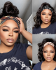 Natural Black Loose Deep Wave No Lace Glueless Free Part Headband Wig 100% Human Hair (Get Free Trendy Headbands) Natural Black Loose Deep Wave No Lace Glueless Free Part Headband Wig 100% Human Hair (Get Free Trendy Headbands)