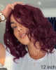 Dark Plum Loose Wave Minimalist HD Lace Glueless Mid Part Short Wig 100% Human Hair Dark Plum Loose Wave Minimalist HD Lace Glueless Mid Part Short Wig 100% Human Hair