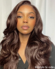 Chestnut Brown Loose Wave 5x5 Closure Lace Glueless Long Mid Part Long Wig 100% Human Hair Chestnut Brown Loose Wave 5x5 Closure Lace Glueless Long Mid Part Long Wig 100% Human Hair