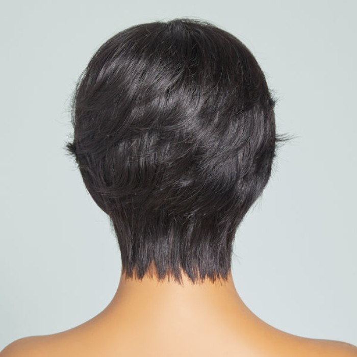 Clean & Neat Mature Boss Style Glueless Short Wig with Bangs 100% Human Hair Clean & Neat Mature Boss Style Glueless Short Wig with Bangs 100% Human Hair
