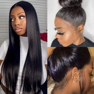 Silky Straight 360 Lace Long Wig 100% Human Hair Pre-bleached & Pre-plucked Silky Straight 360 Lace Long Wig 100% Human Hair Pre-bleached & Pre-plucked