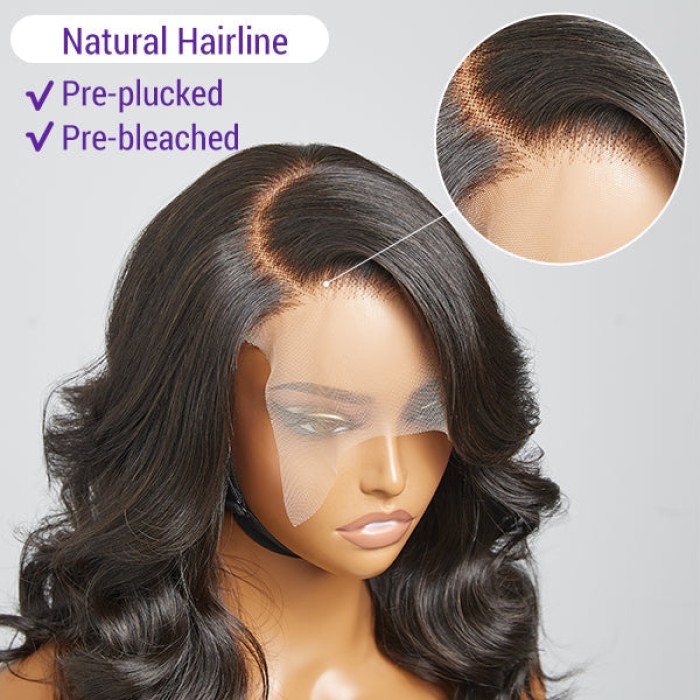 Limited Design Layered Body Wave With Bangs 5x5 Closure Lace Glueless C Part Long Wig 100% Human Hair Limited Design Layered Body Wave With Bangs 5x5 Closure Lace Glueless C Part Long Wig 100% Human Hair