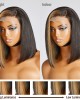 Blonde Highlight Bob With Bangs 13x4 Frontal Lace C Part Short Wig 100% Human Hair Blonde Highlight Bob With Bangs 13x4 Frontal Lace C Part Short Wig 100% Human Hair