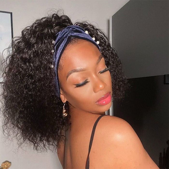 Summer Style Glueless Deep Wave Bob Headband Wig 100% Human Hair (Get Free Trendy Headbands) Summer Style Glueless Deep Wave Bob Headband Wig 100% Human Hair (Get Free Trendy Headbands)