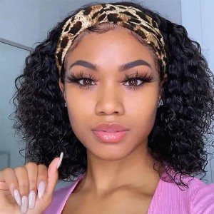 Summer Style Glueless Deep Wave Bob Headband Wig 100% Human Hair (Get Free Trendy Headbands) Summer Style Glueless Deep Wave Bob Headband Wig 100% Human Hair (Get Free Trendy Headbands)
